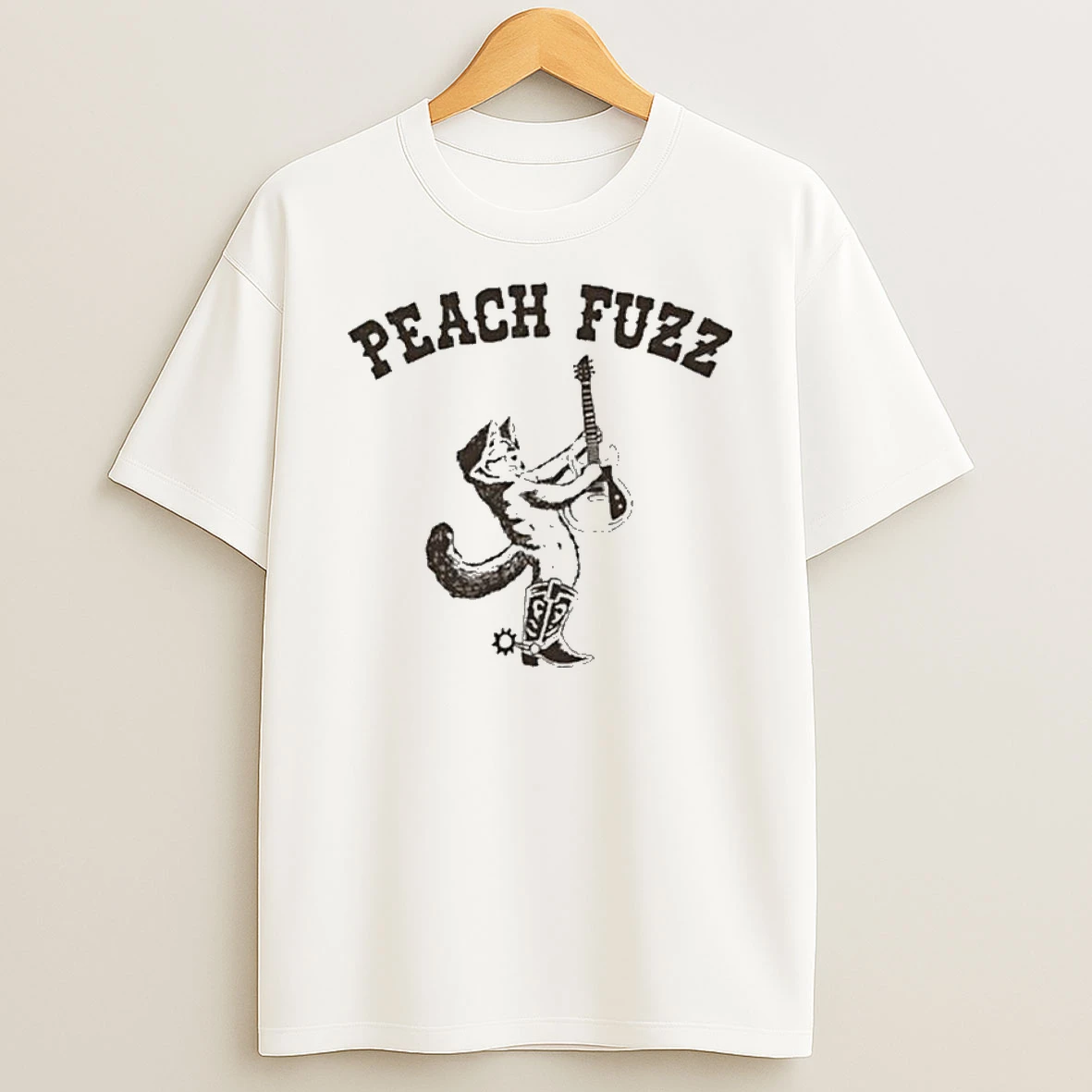 Peach Fuzz Cowboy Cat T Shirt