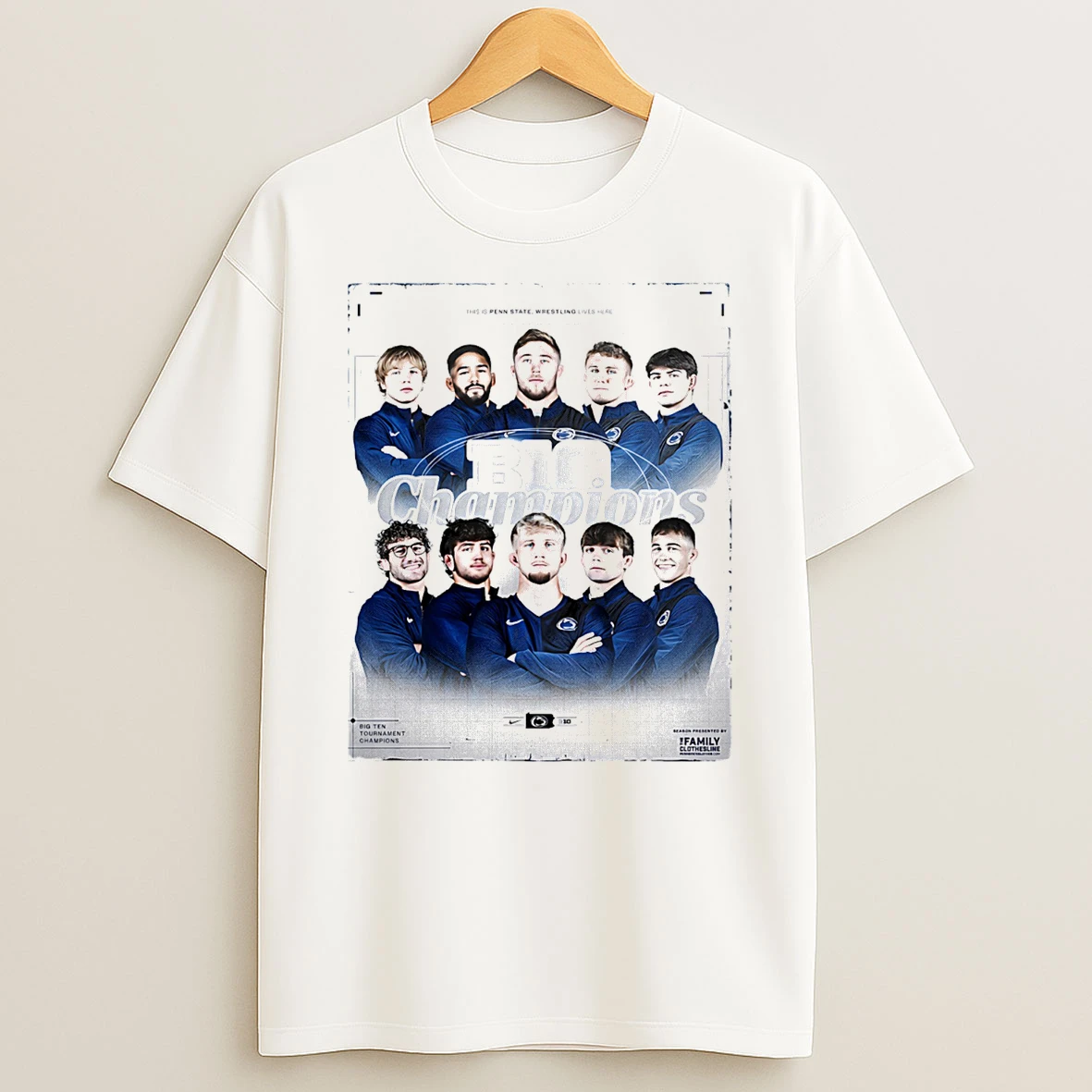 Penn State Nittany Lion Wrestling 2026 Big Ten Champions T Shirt