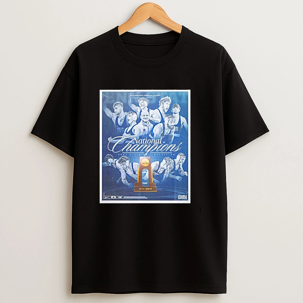 Penn State Nittany Lions Wrestling Team 2026 Ncaa Division I Team National Championship Graphic T Shirt