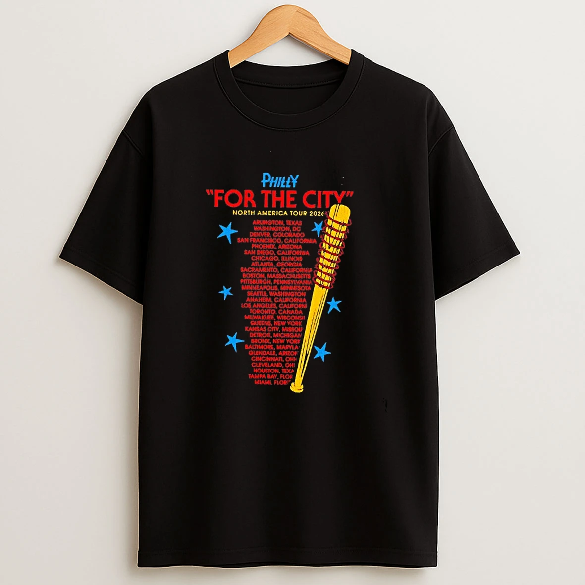 Philadelphia Phillies For The City 2026 North America Tour List T Shirt
