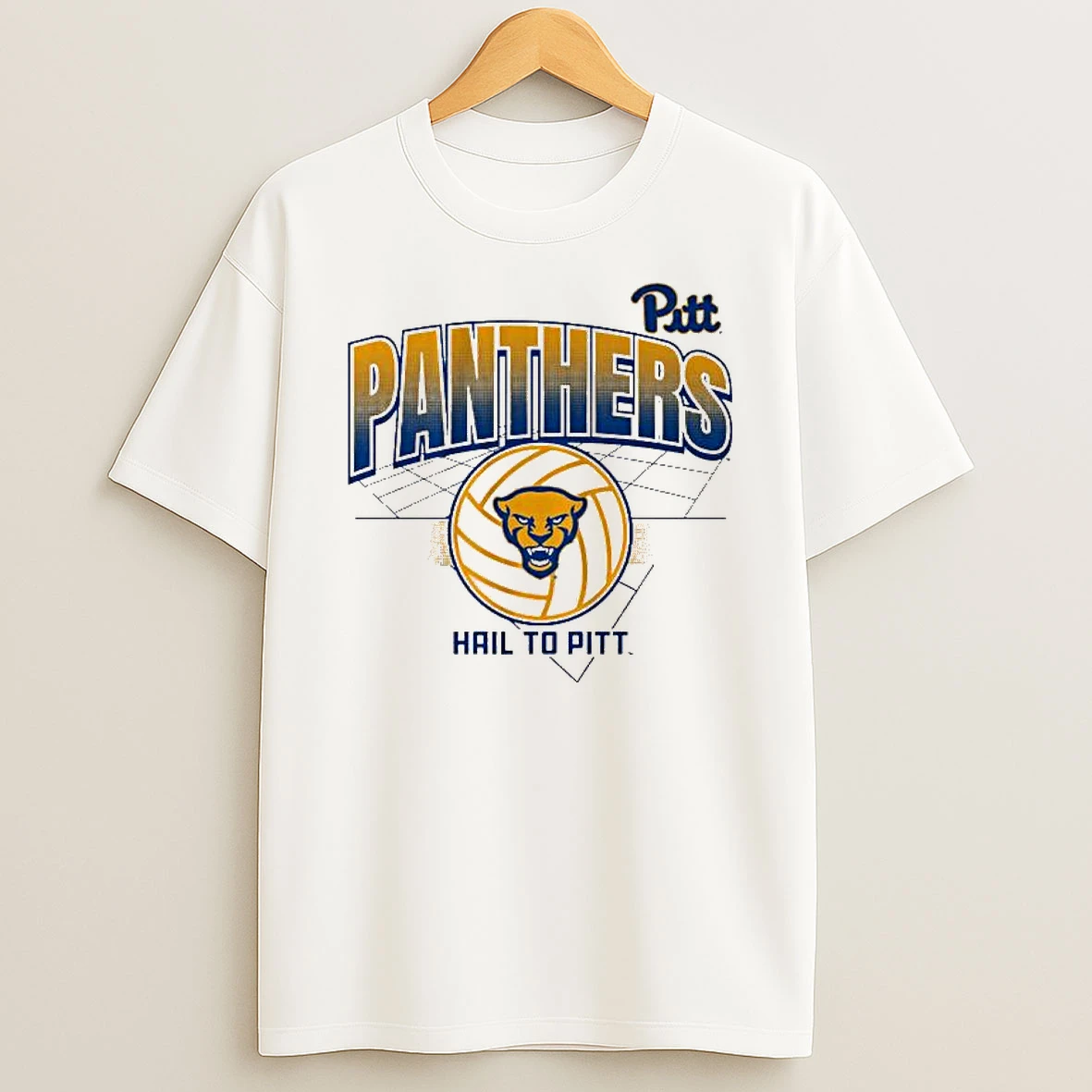 Pitt Panthers Volleyball Hail To Pitt Grid T Shirt