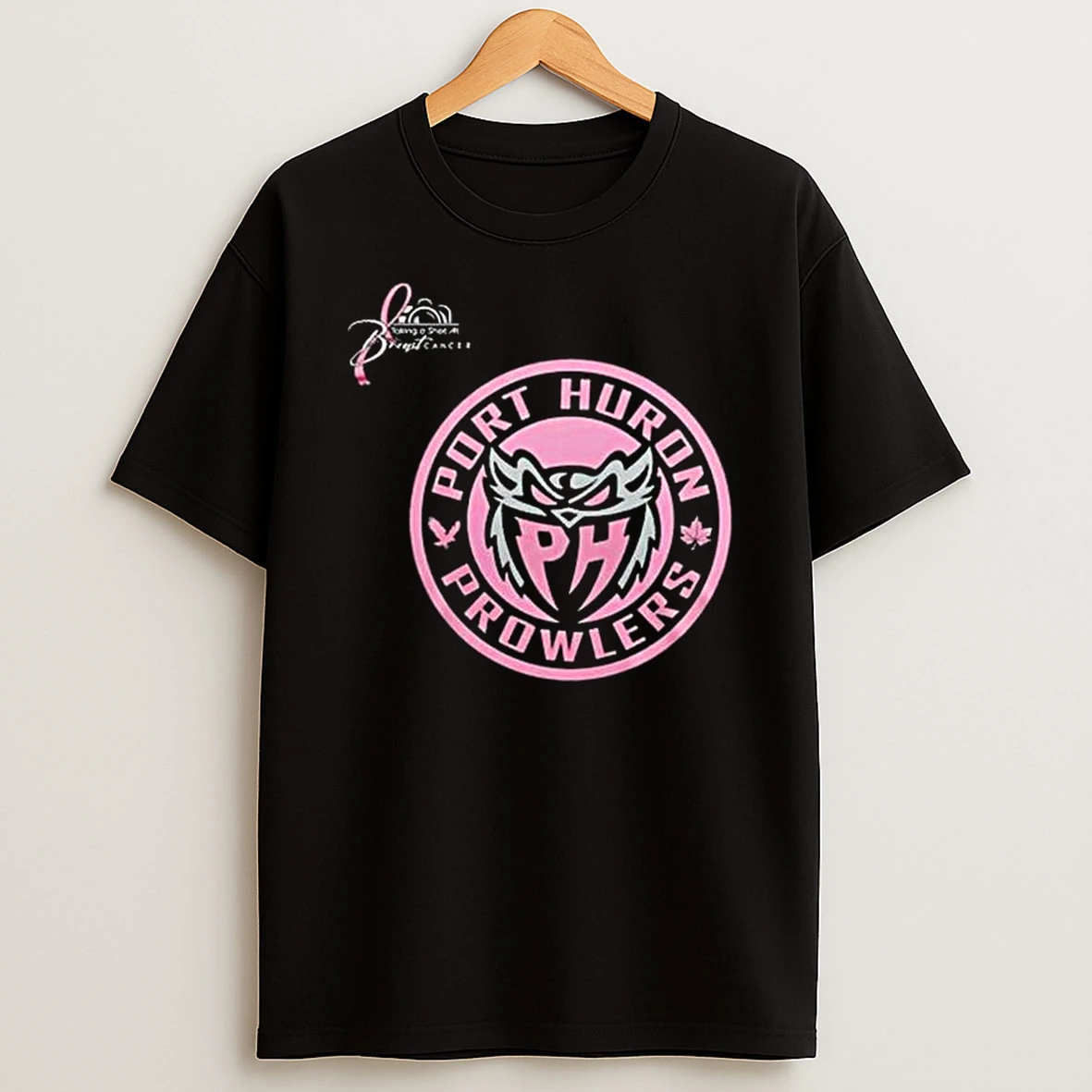 Port Huron Prowlers 2026 Pink The Rink Night Celebrating T Shirt