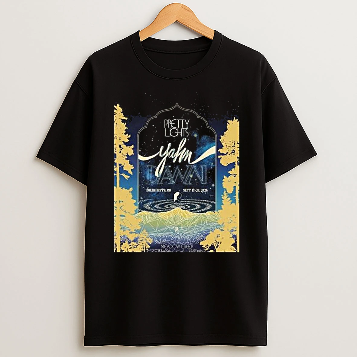 Pretty Lights Yahn Dawn Buena Vista Colorado At Meadow Creek From September 18 To 20 2026 T Shirt