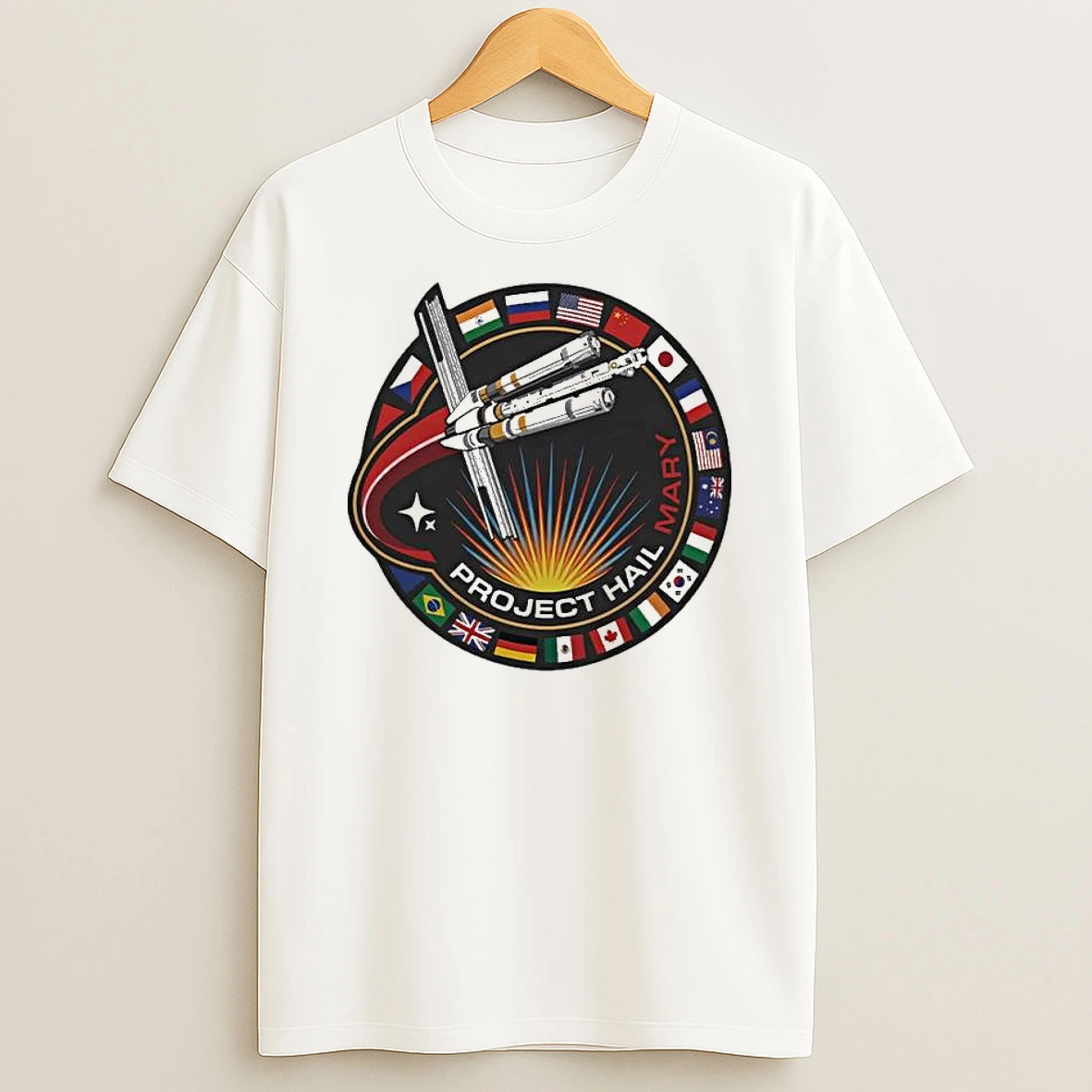 Project Hail Mary Mission Patch Ringer T Shirt