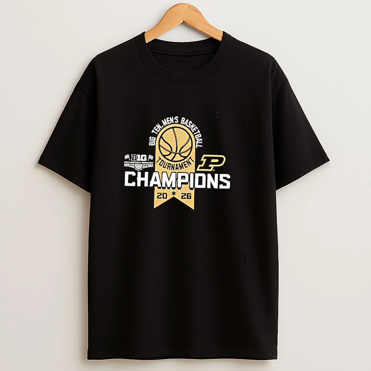 Purdue Boilermakers 2026 Big Ten Mens Basketball Tournament Champions Banner T Shirt