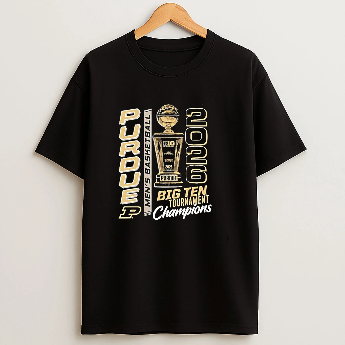 Purdue Boilermakers Mens Basketball 2026 Big Ten Tournament Champions Trophy T Shirt