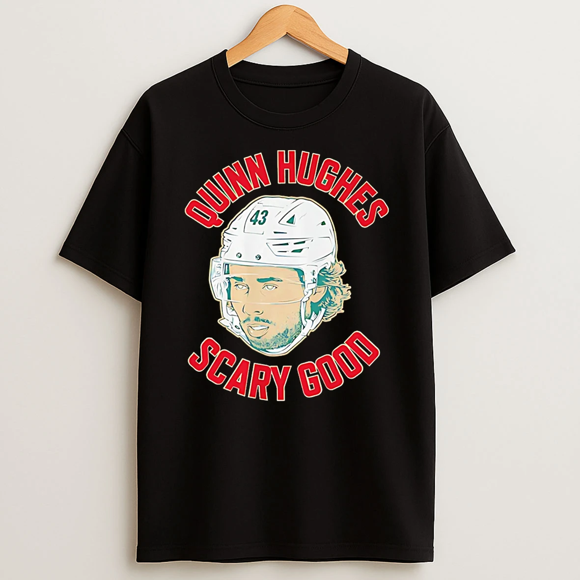 Quinn Hughes Scary Good Minnesota Hockey T Shirt