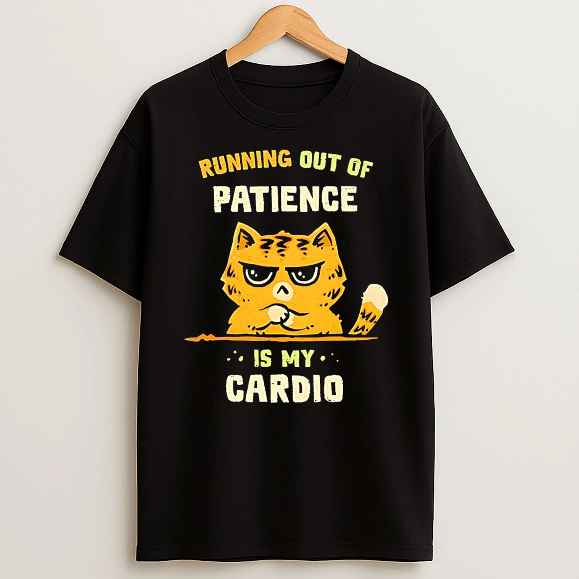 Running Out Of Patience Is My Cardio Cat T Shirt