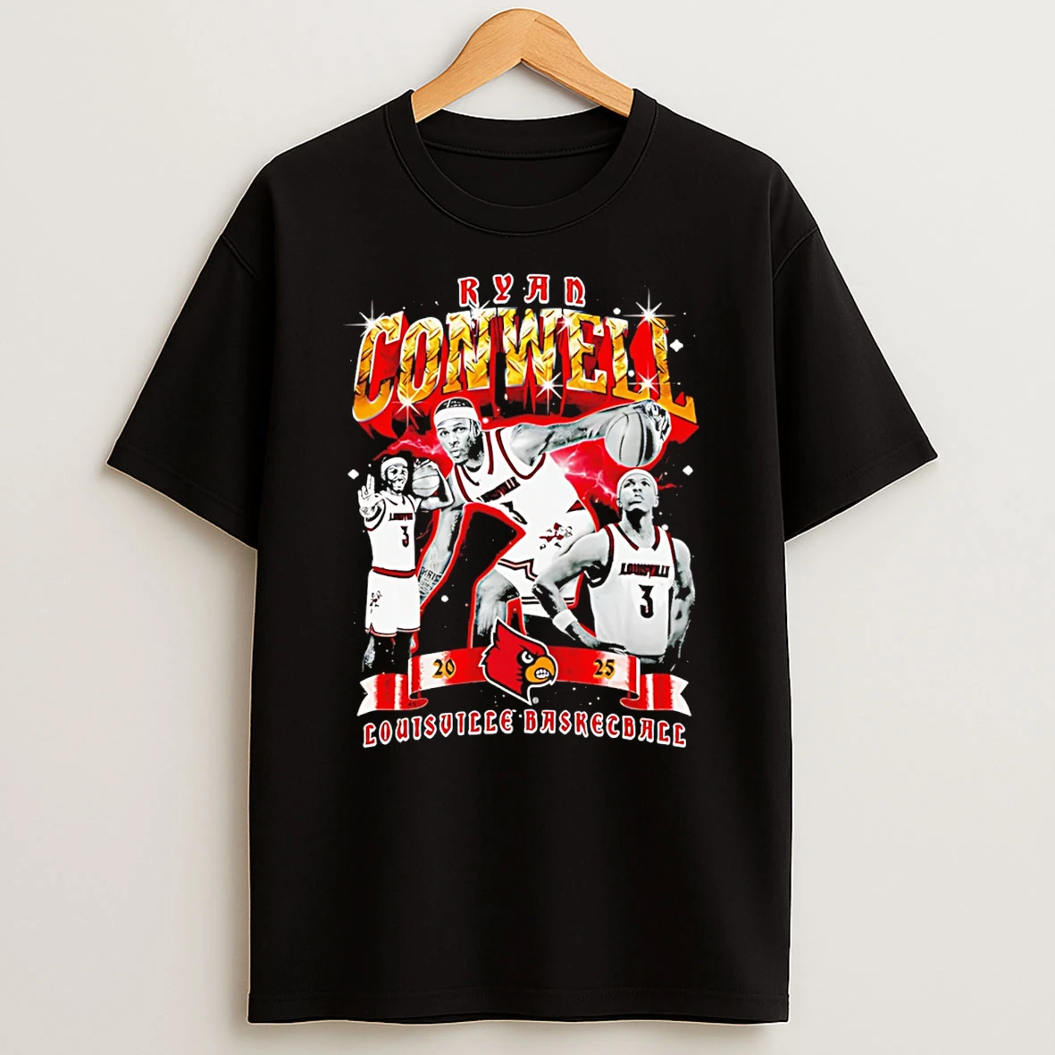 Ryan Conwell Louisville Cardinals 90s Retro T Shirt