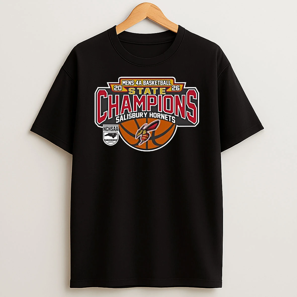 Salisbury Hornets 2026 Mens 4a Basketball State Champions T Shirt