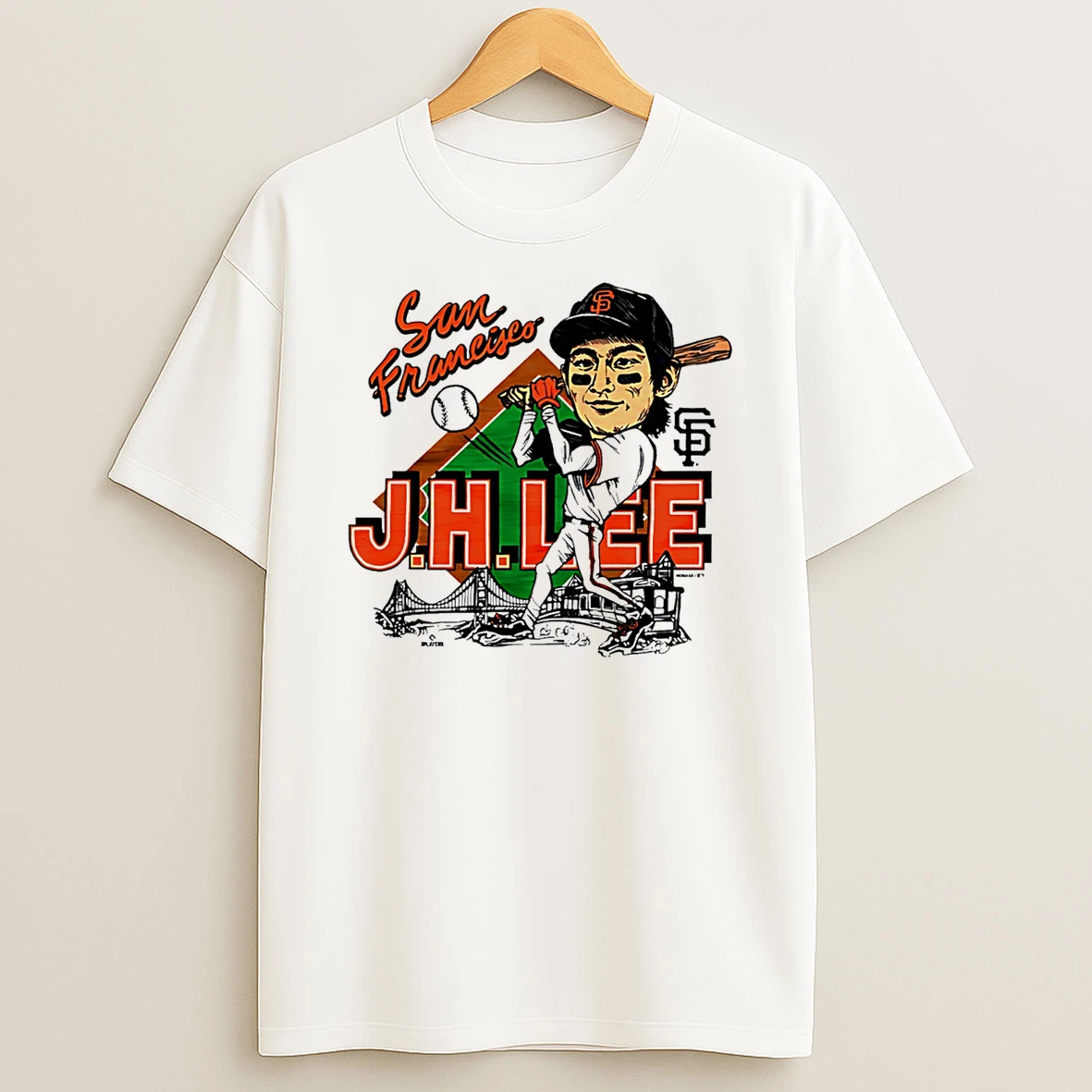 San Francisco Giants Jung Hoo Lee Signature Caricature T Shirt