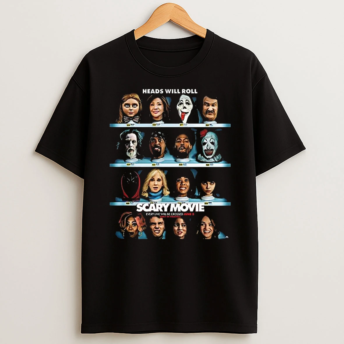 Scary Movie 6 Head With Roll In Theaters On June 5 2026 T Shirt