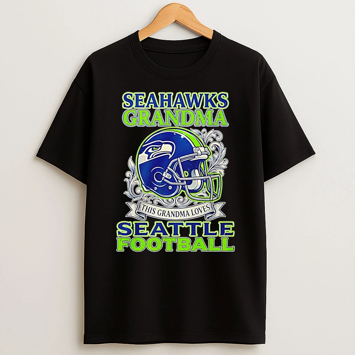 Seahawks Grandma This Grandma Loves Seattle Football Helmet T Shirt