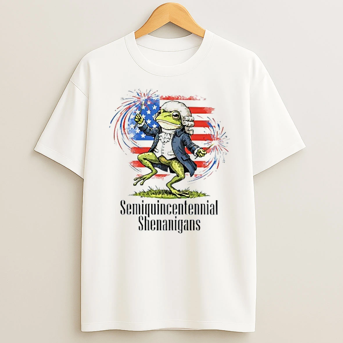 Semiquincentennial Shenanigans Frog 4th Of July T Shirt
