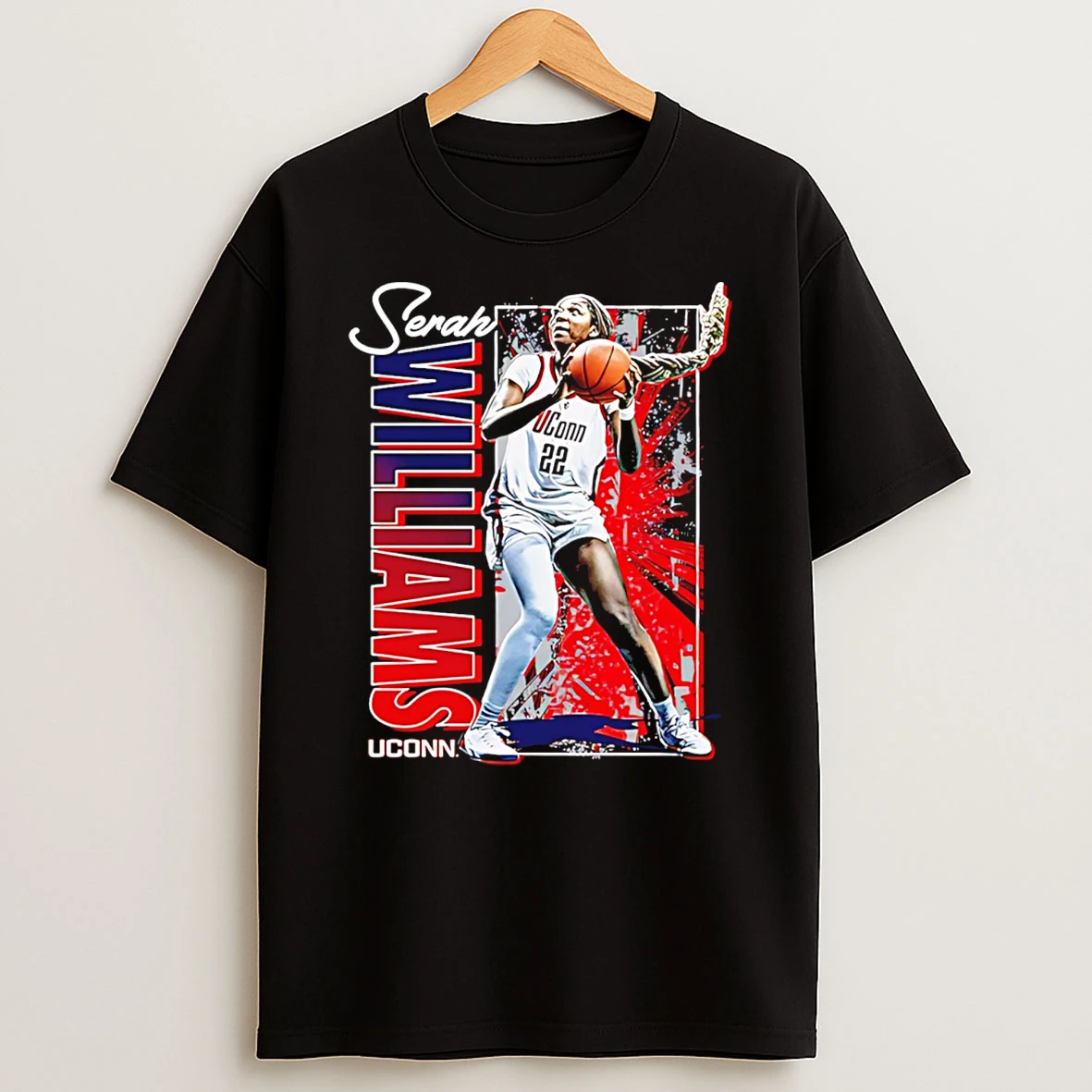 Serah Williams Uconn Basketball Ncaa Player Collage T Shirt
