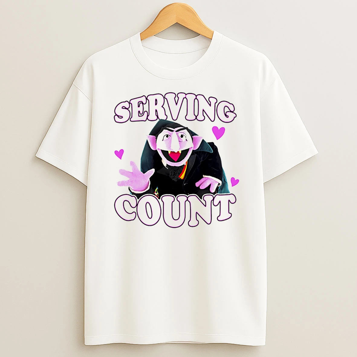 Serving Count Cartoon T Shirt