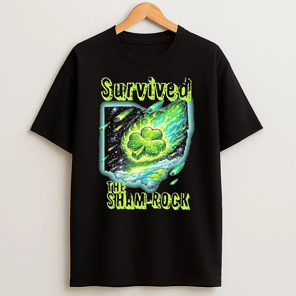 Sham Rocked Ohio Meteor St Patricks Day T Shirt