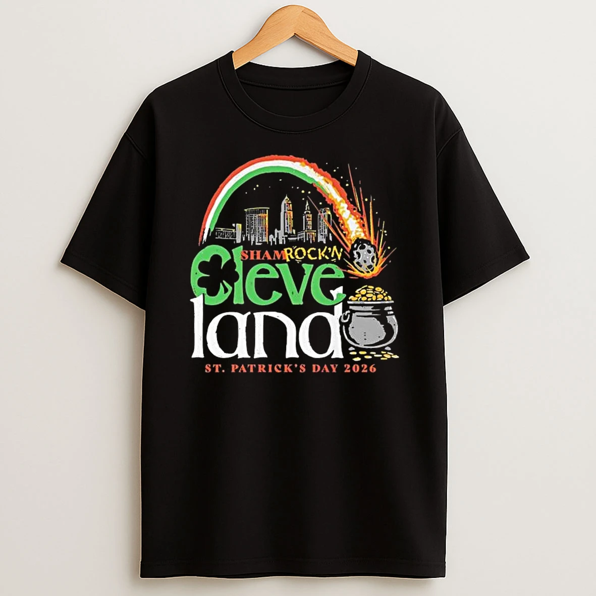 Shamrockn Cleveland Meteor St Patricks Day 2026 T Shirt