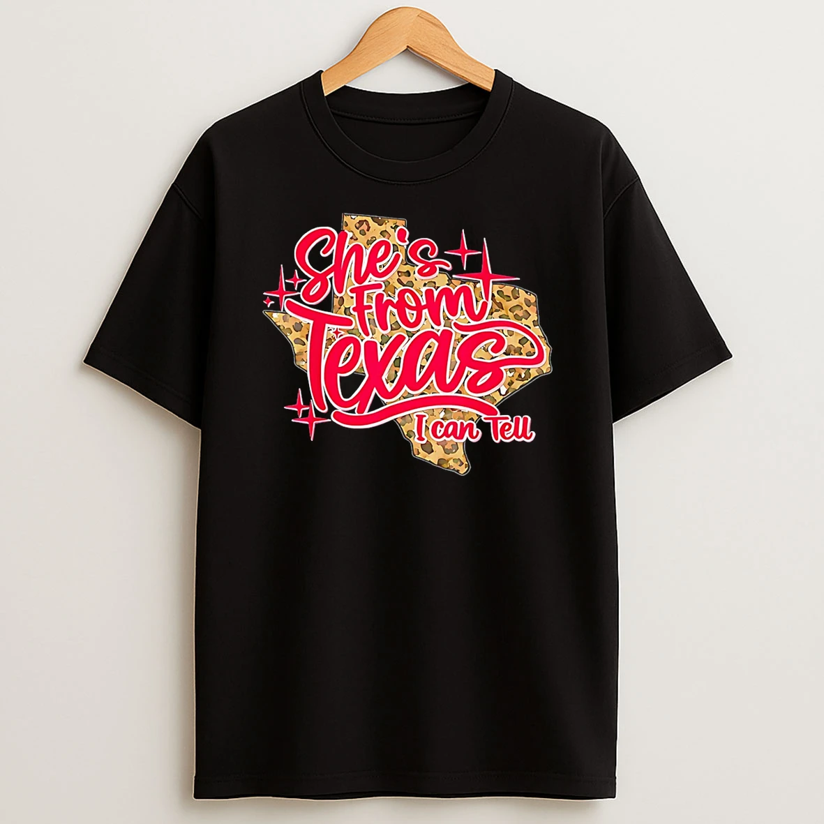 Shes From Texas I Can Tell Leopard Texas Girl T Shirt