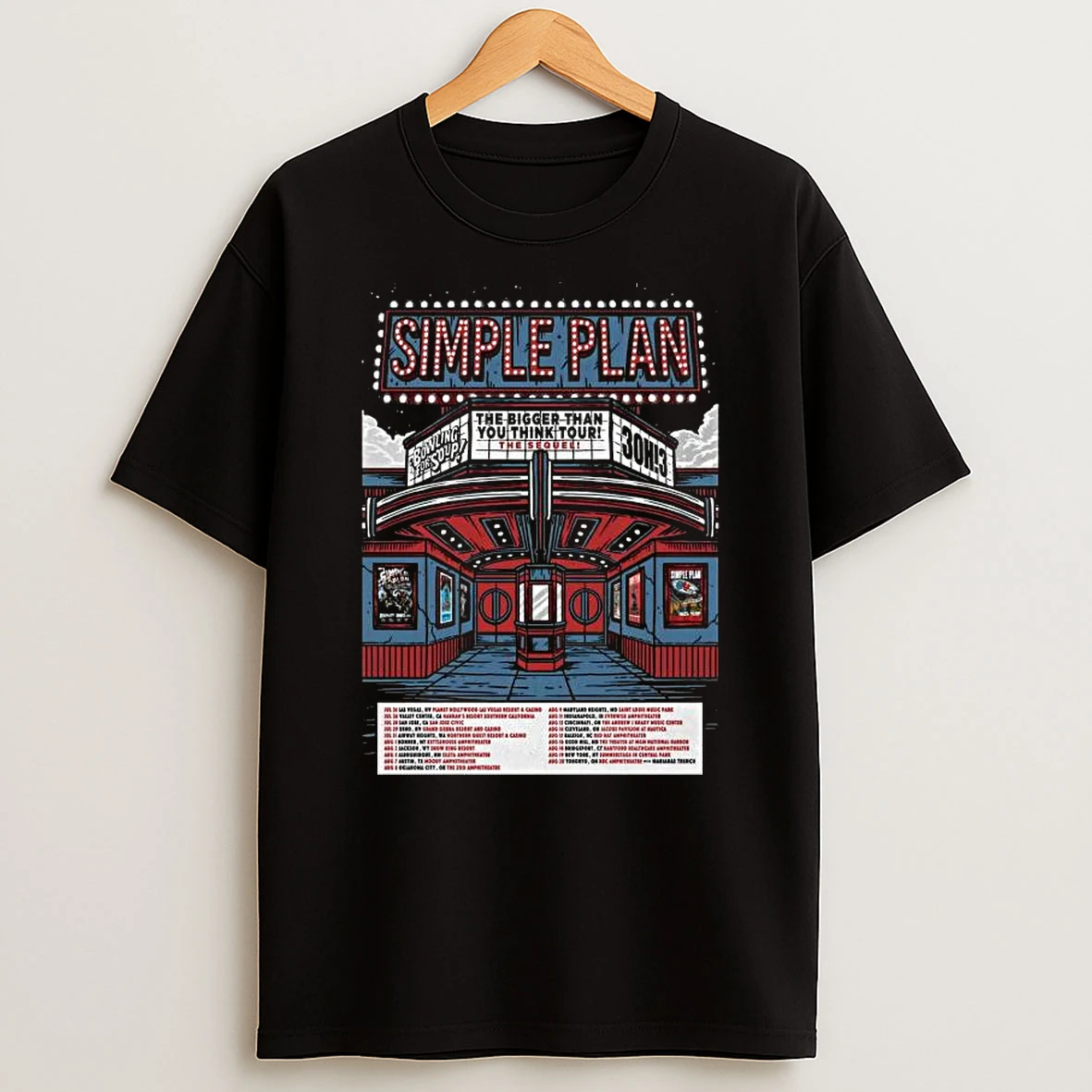 Simple Plan The Bigger Than You Think 2026 Shows T Shirt