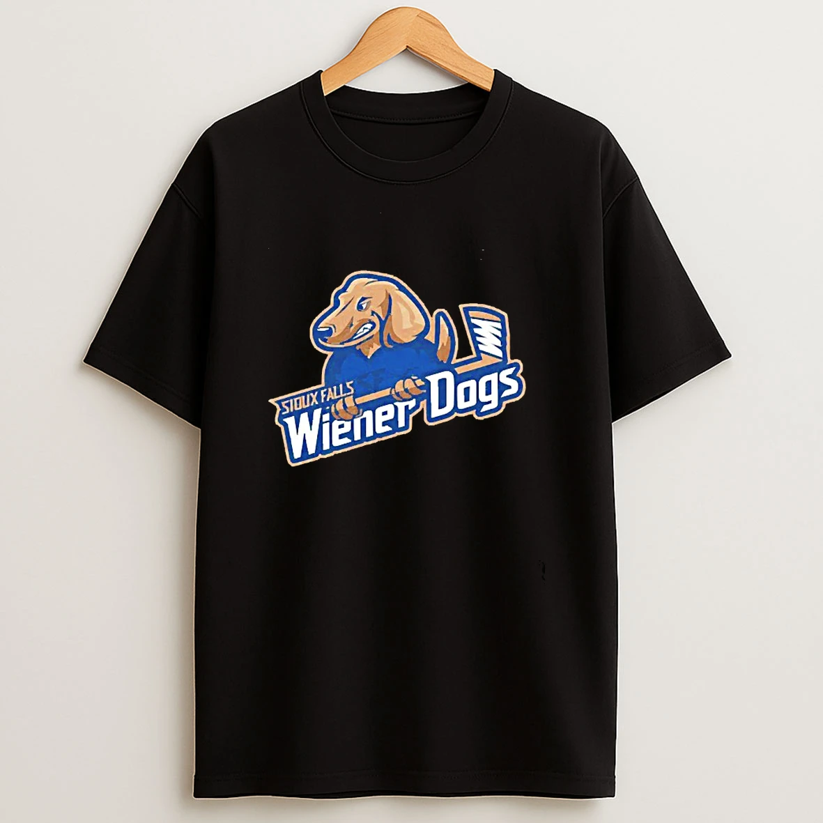 Sioux Falls Fighting Wiener Dogs Hockey Logo T Shirt