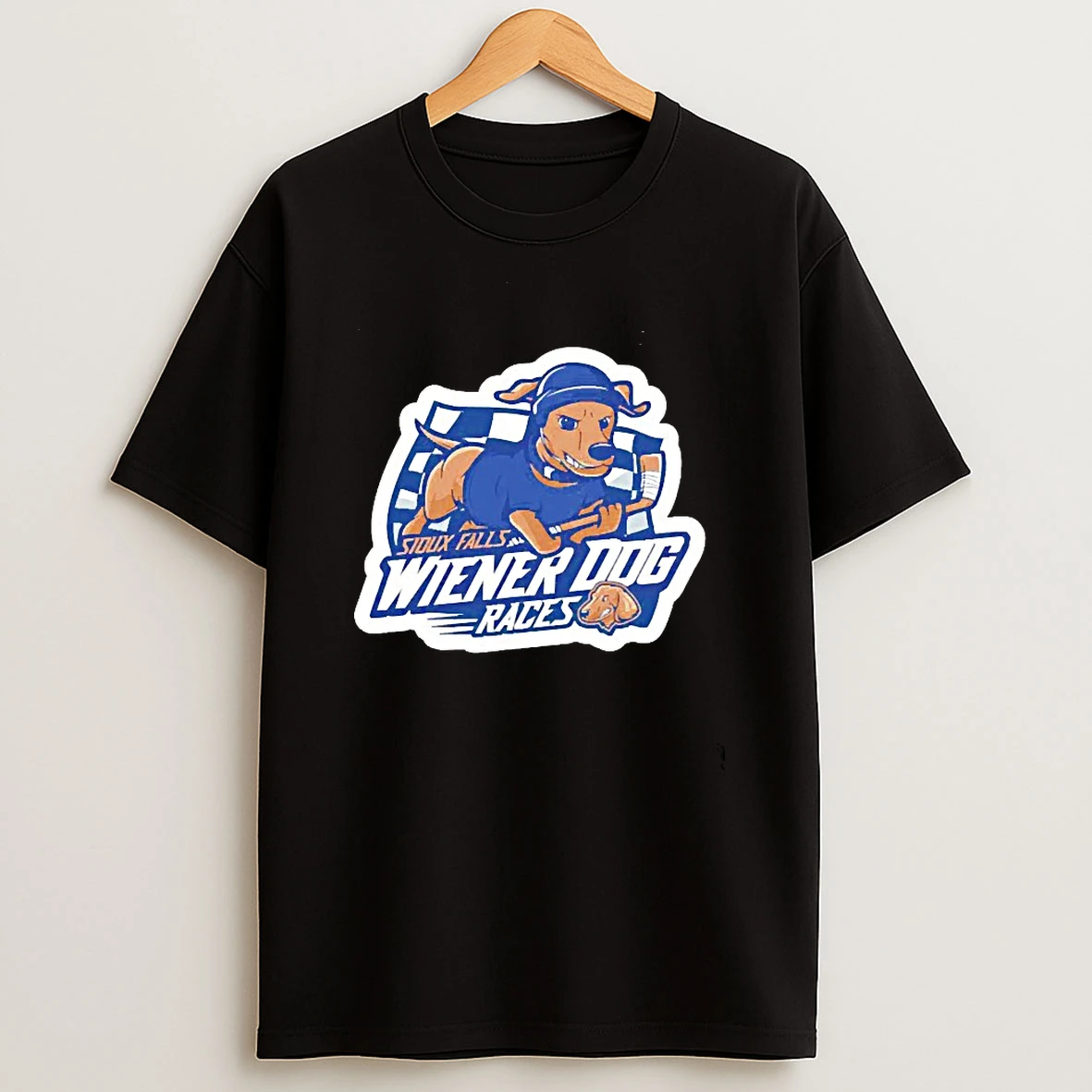 Sioux Falls Wiener Dog Hockey Races Logo T Shirt