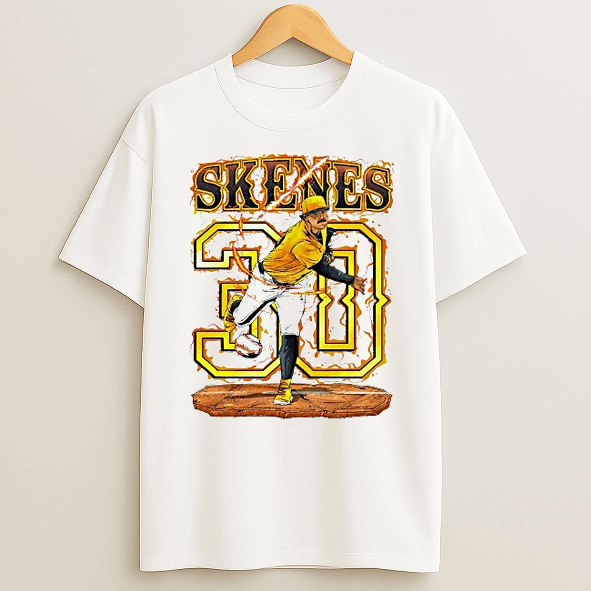 Skenes 30 Paul Skenes Pittsburgh Pirates Player Artwork T Shirt