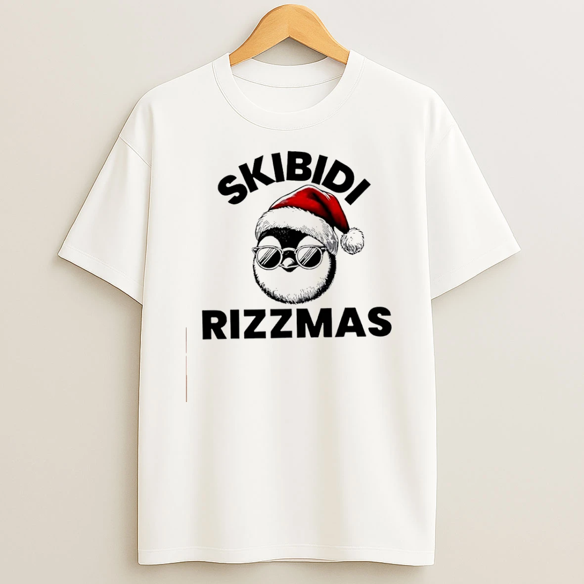 Skibidi Rizzmas Funny Christmas Penguin T Shirt