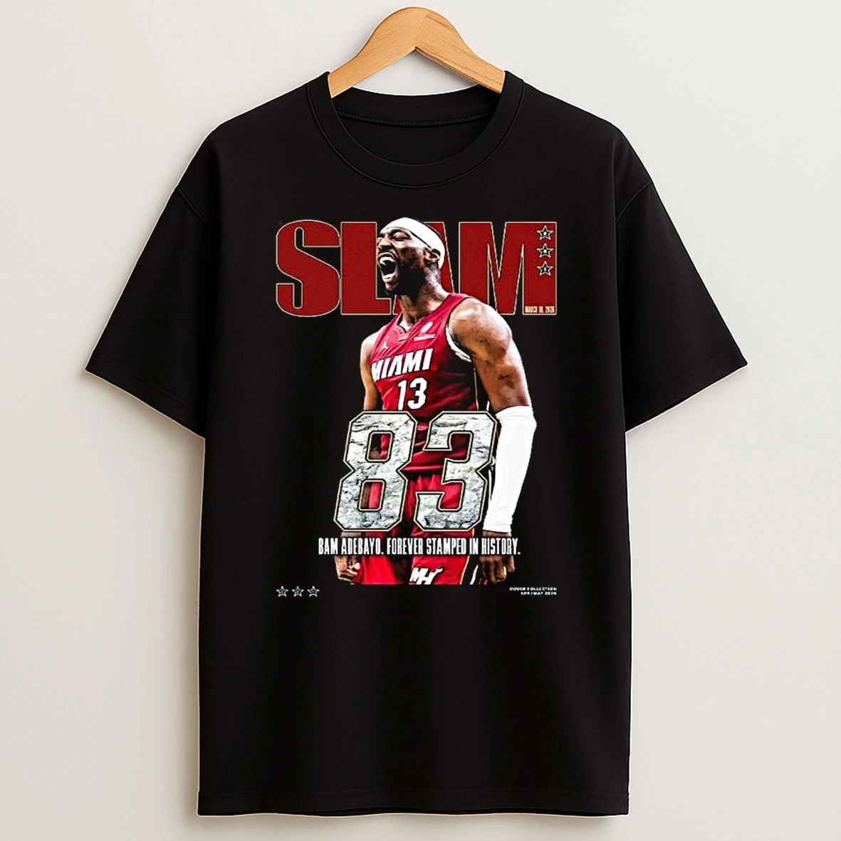 Slam Bam Adebayo Miami Heat 83 Points Bam Adebayo Forever Stamped In History T Shirt