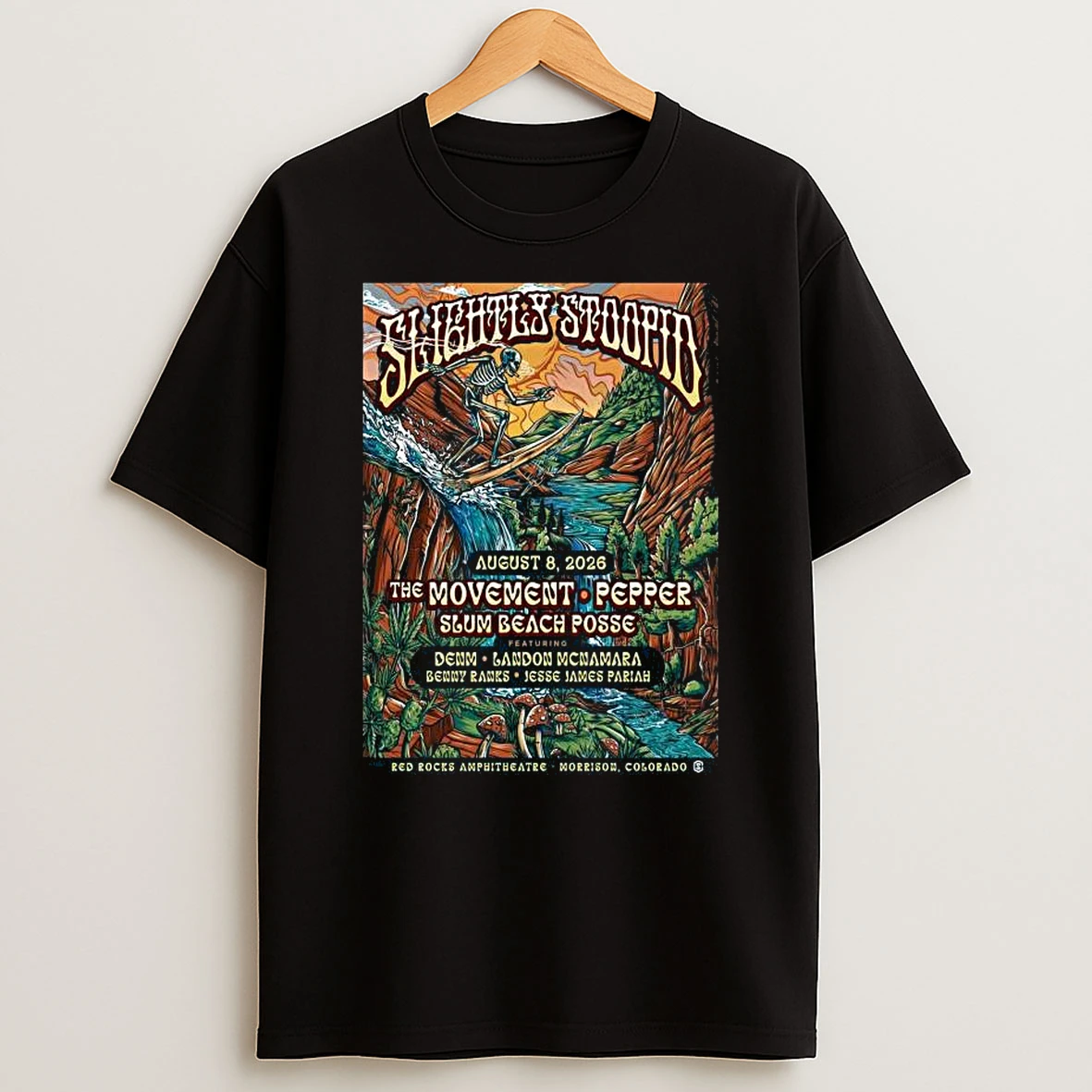 Slightly Stoopid August 8 2026 Red Rocks Amphitheatre Morrison Co T Shirt