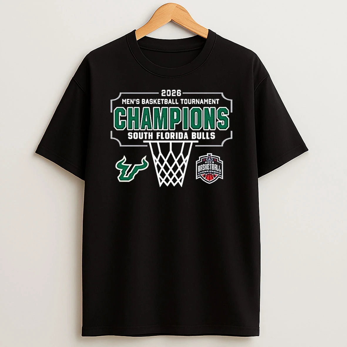 South Florida Bulls 2025 American Athletic Conference Mens Basketball Tournament Champions T Shirt