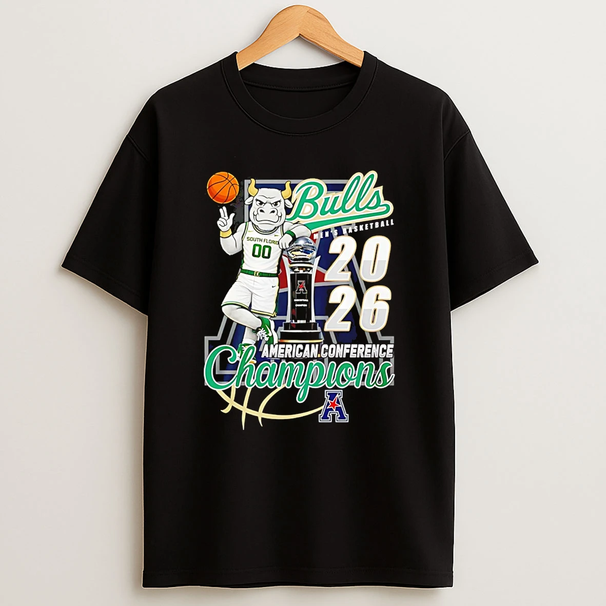 South Florida Bulls American Conference Champions 2026 Mascot T Shirt