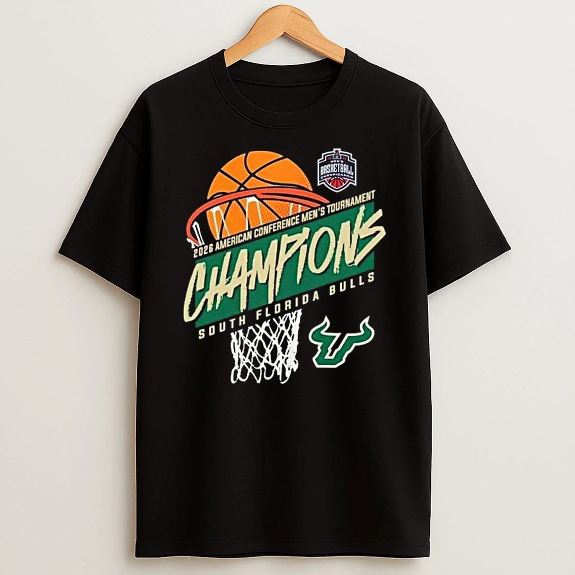 South Florida Mens Basketball American Conference Tournament Champions Basketball T Shirt