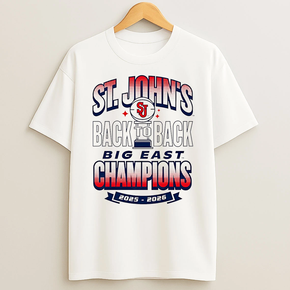 St Johns Mens Basketball 2026 Big East Champions Back To Back T Shirt