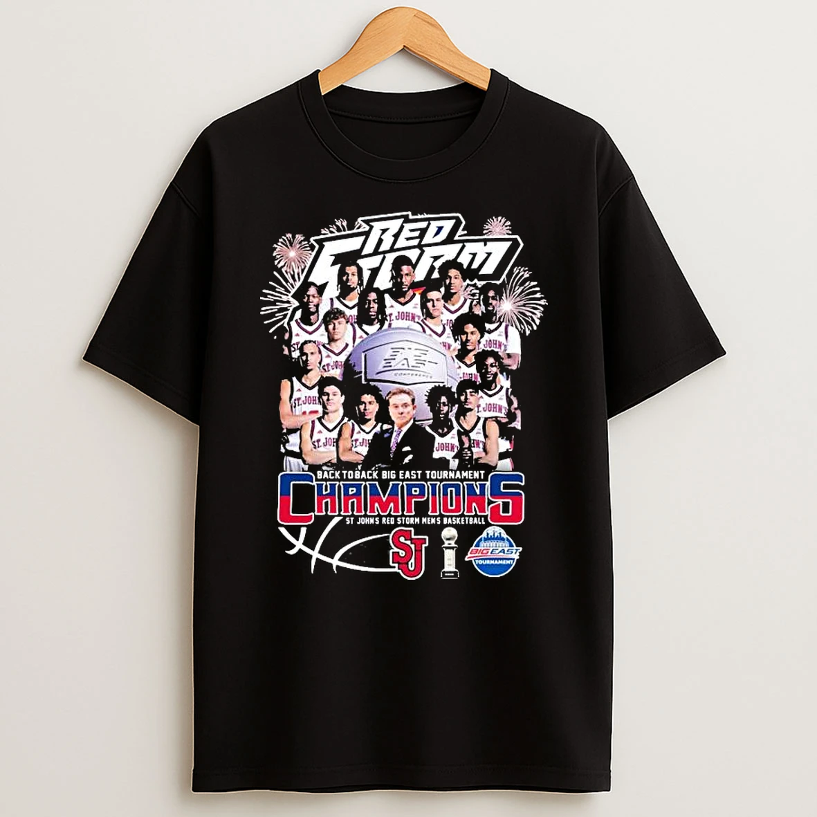 St Johns Red Storm 2026 Back To Back Big East Tournament Champions T Shirt