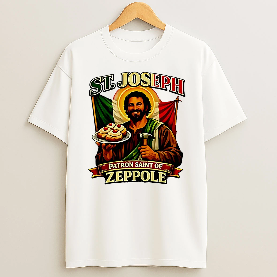 St Joseph Patron Saint Of Zeppole T Shirt