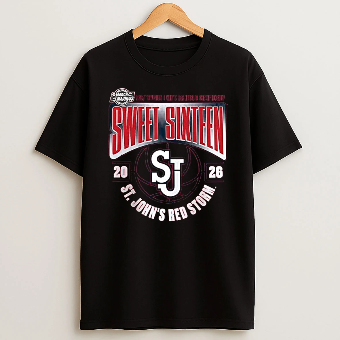St Johns Red Storm 2026 Ncaa Mens Basketball Tournament March Madness Sweet 16 T Shirt