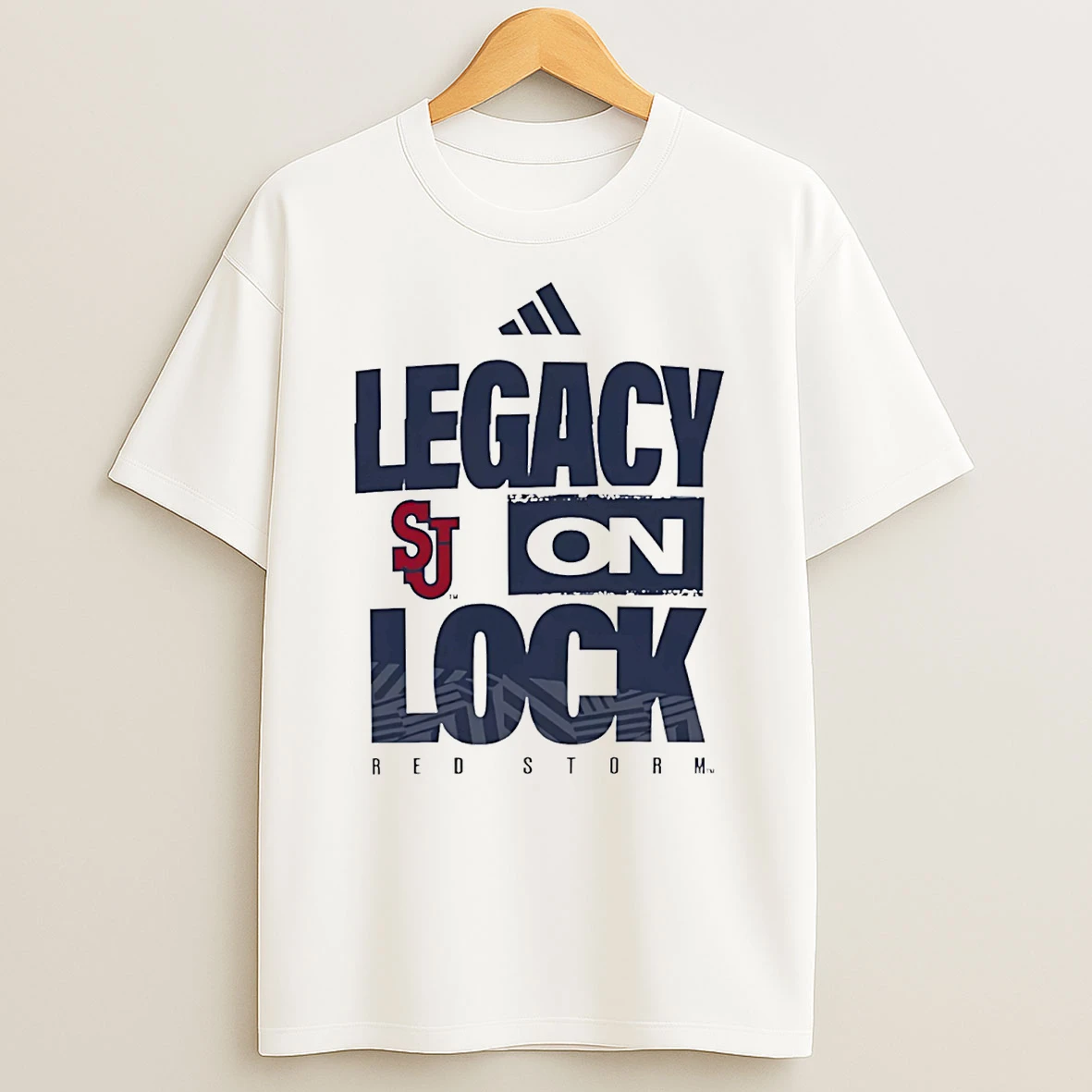 St Johns Red Storm Legacy On Lock Logo T Shirt