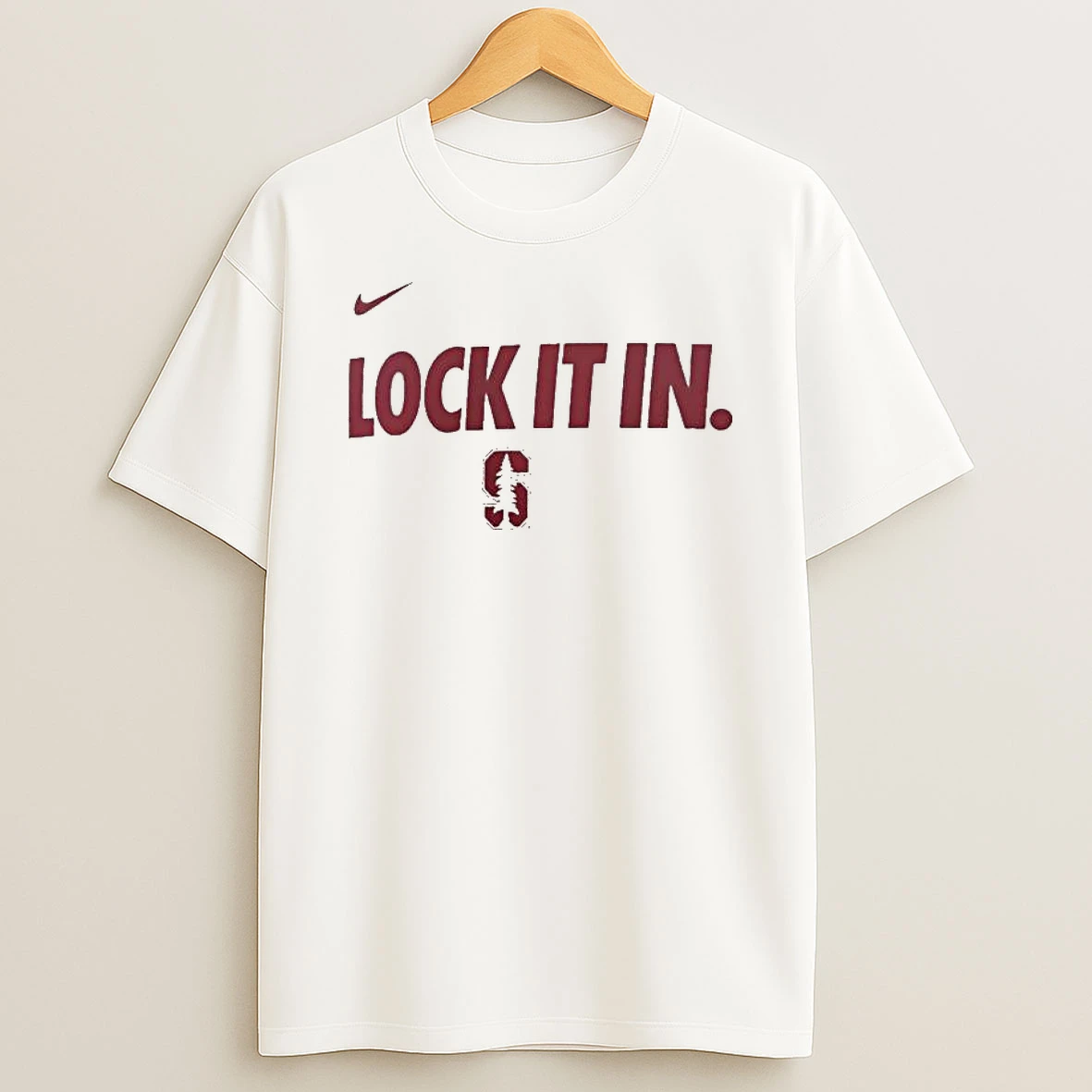 Stanford Cardinal Lock It In 2026 On Court Bench T Shirt
