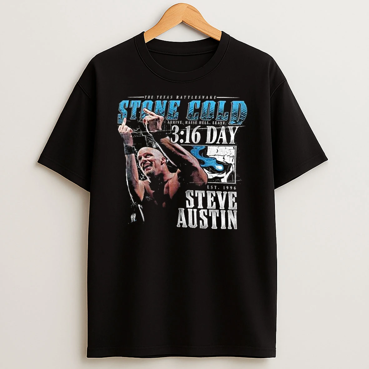 Stone Cold Steve Austin 3 16 Day Middle Finger Photo T Shirt