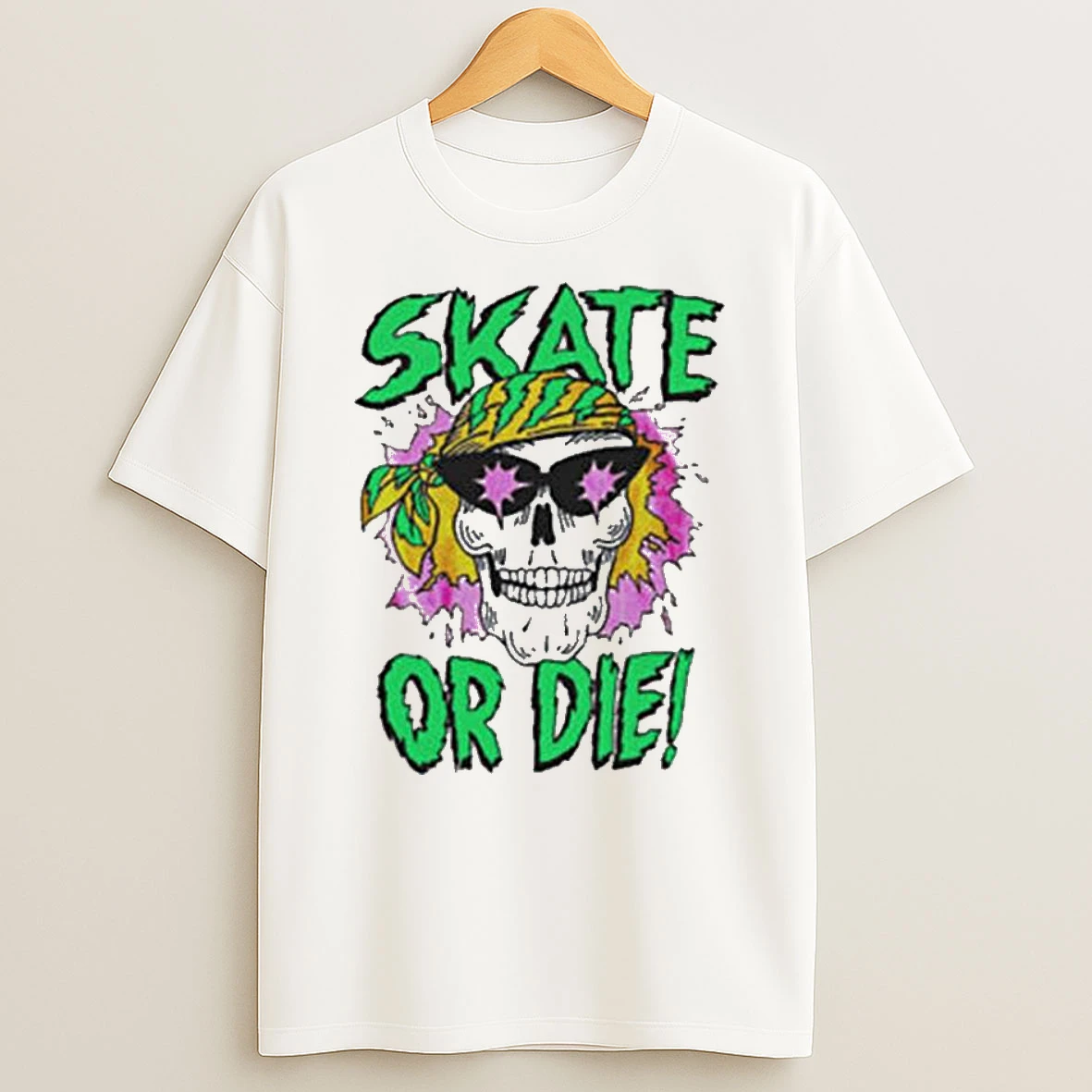 Stranger Things Season 4 Skate Or Die Skull T Shirt