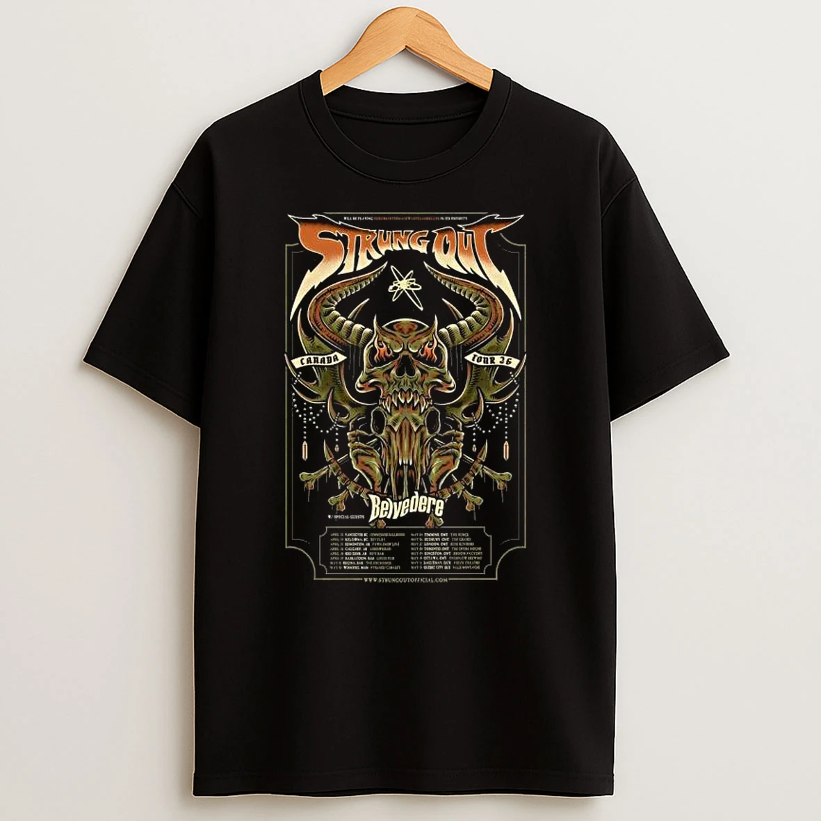 Strung Out 2026 Canada Tour T Shirt