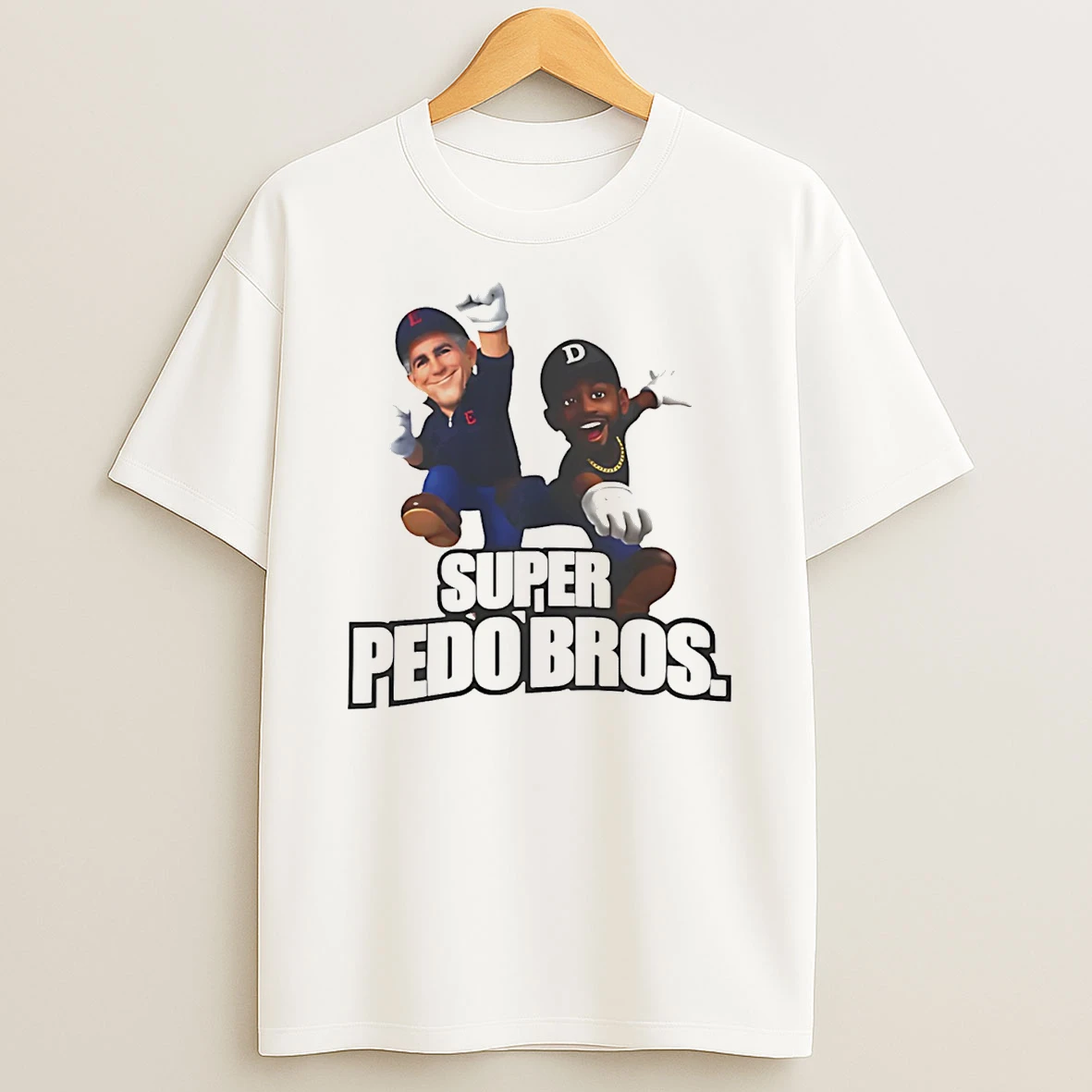 Super Pedo Bros Epstein Diddy Retro Satire 8 Bit Parody T Shirt
