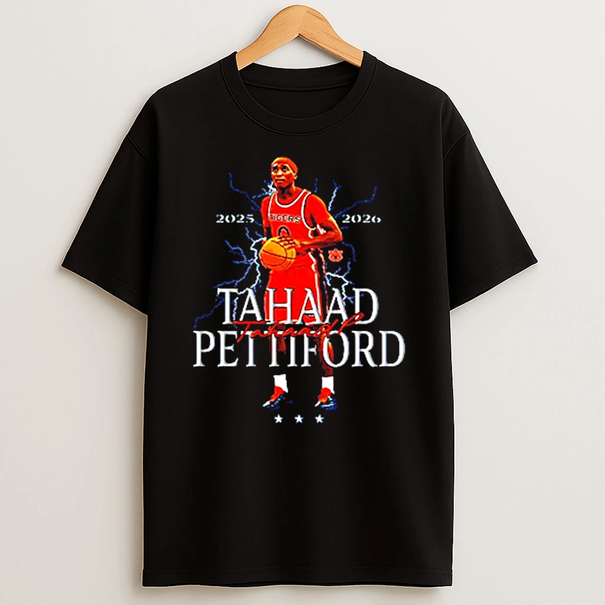 Tahaad Pettiford Auburn Basketball Ncaa 2025 2026 Graphic T Shirt