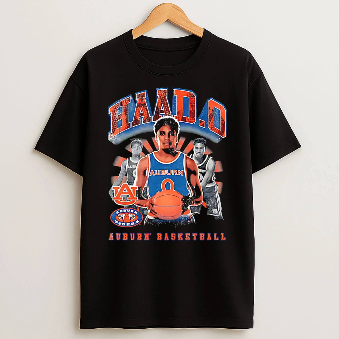 Tahaad Pettiford Auburn Tigers Illustrated Player Collage T Shirt