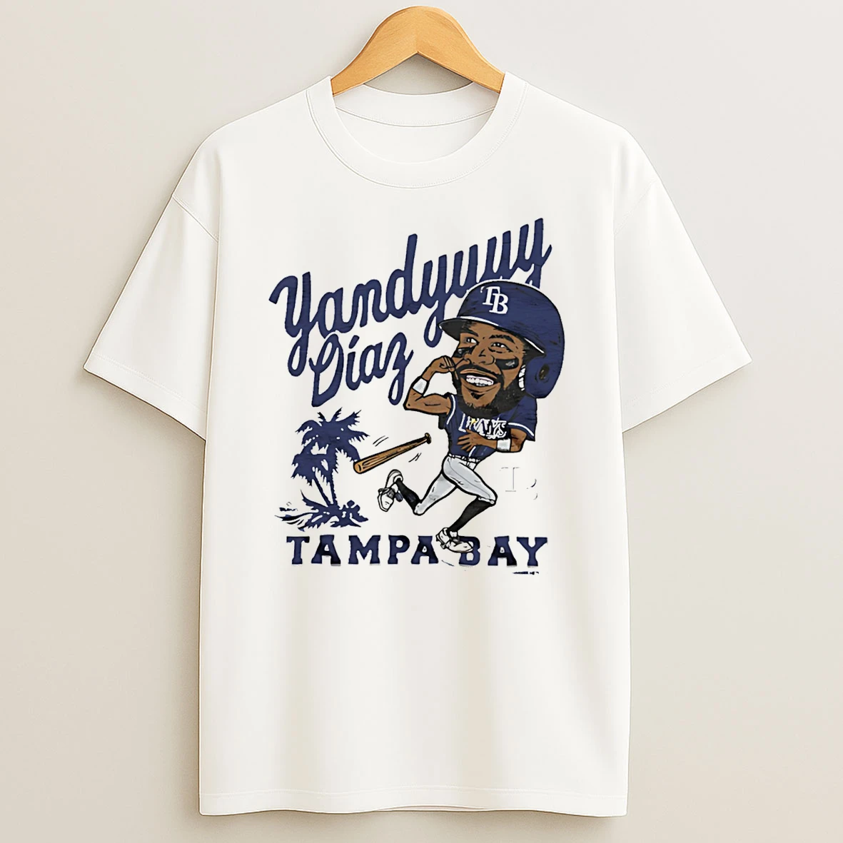 Tampa Bay Rays Yandy Diaz Signature Caricature T Shirt
