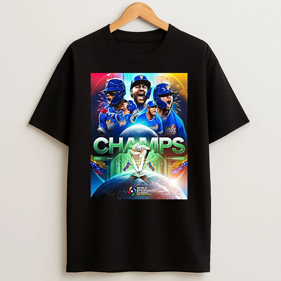 Team Venezuela Baseball 2026 First World Baseball Classic Champions T Shirt