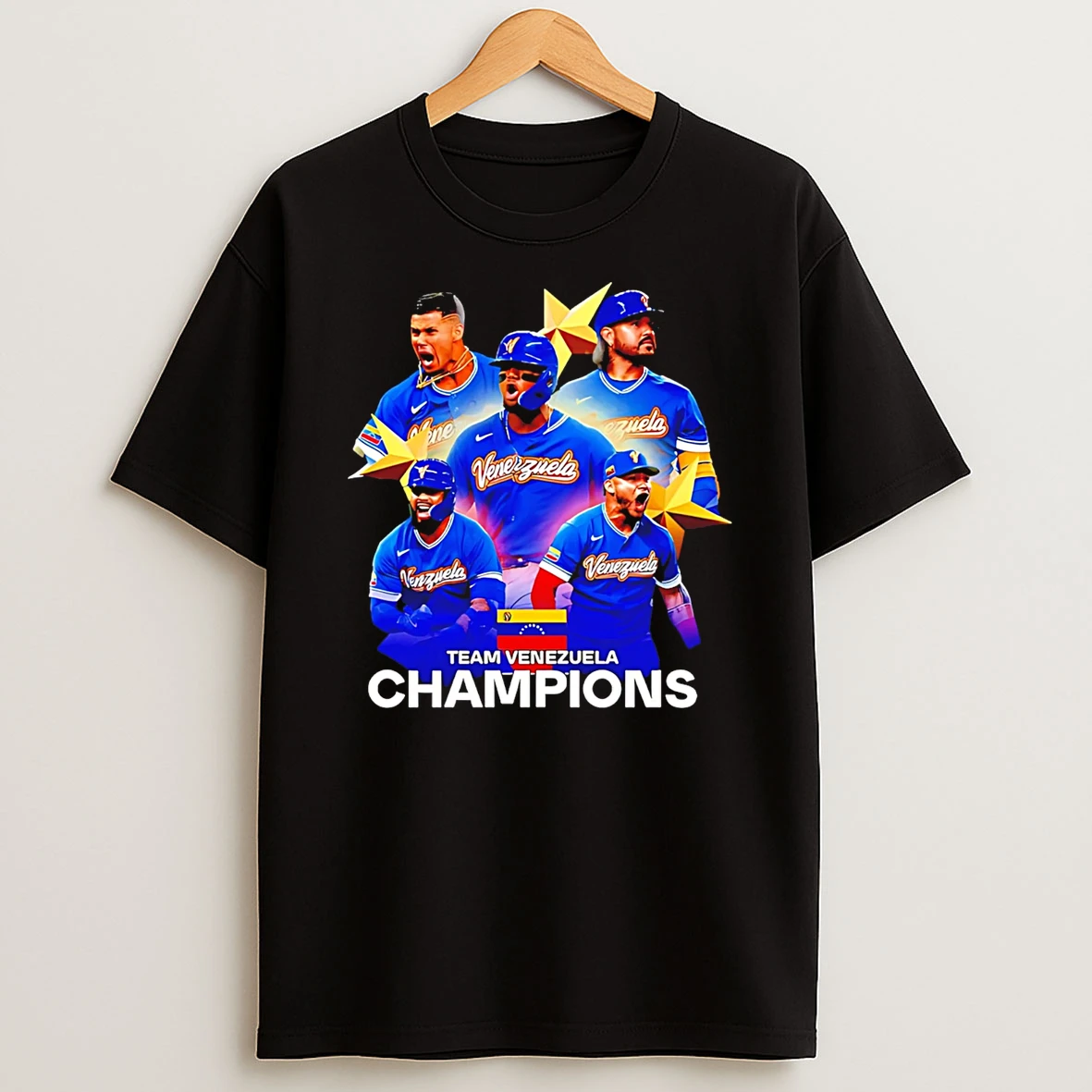 Team Venezuela Baseball 2026 Wbc Champions Graphic T Shirt