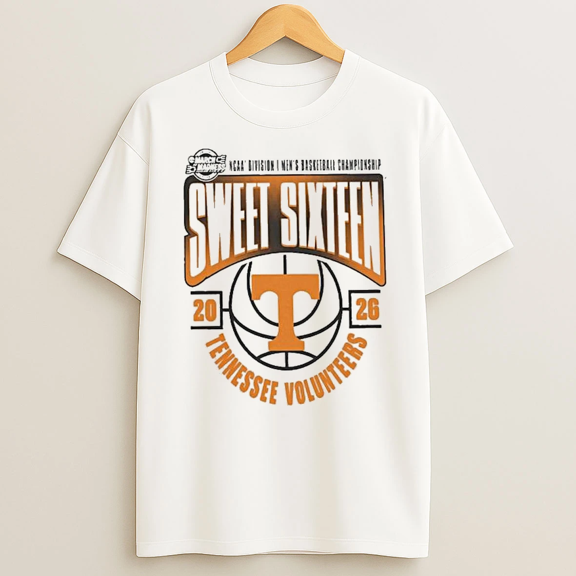Tennessee Volunteers 2026 Ncaa Mens Basketball Tournament March Madness Sweet 16 T Shirt