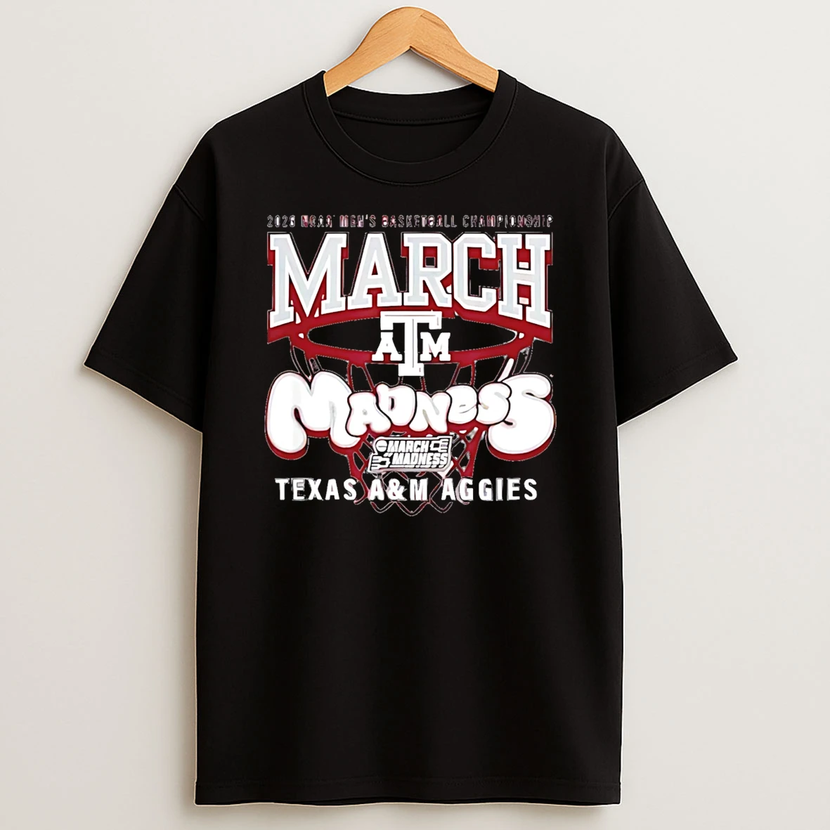 Texas Am Aggies 2026 March Madness Mens Basketball Logo T Shirt